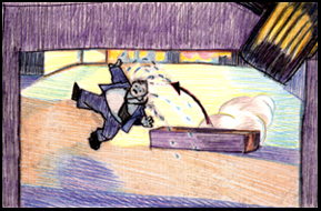 Comes out of bounce, unscathed